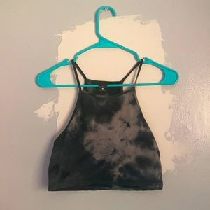 Dark Tie dye Tank Crop Top